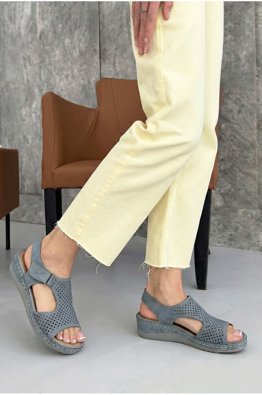 Босоножки женские светло-синего цвета 208-81 210251 Босоножки женские светло-синего цвета 208-81 210251