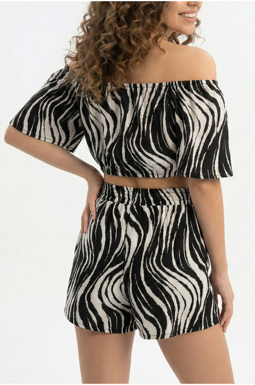 Костюм женский черно-белого цвета 1060 210253