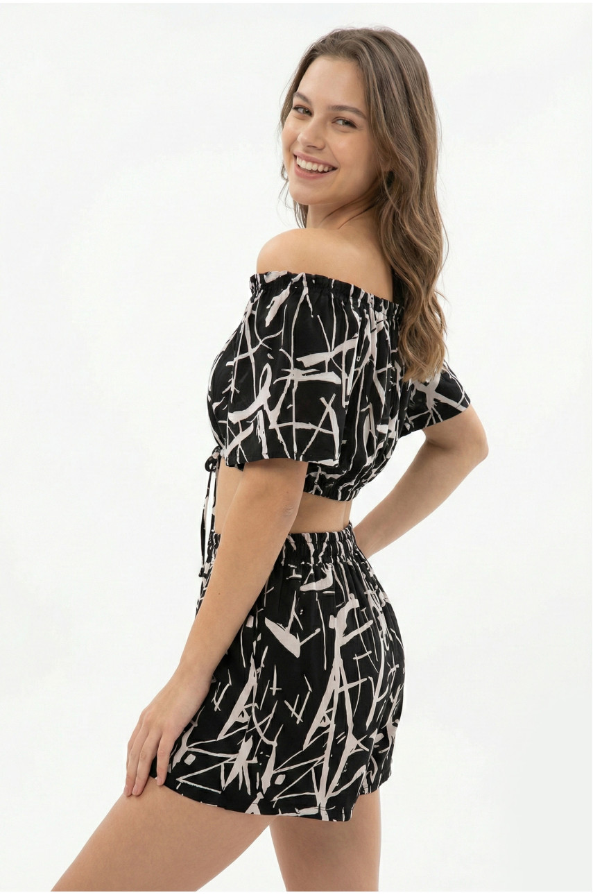 Костюм женский черно-белого цвета 1060 210254