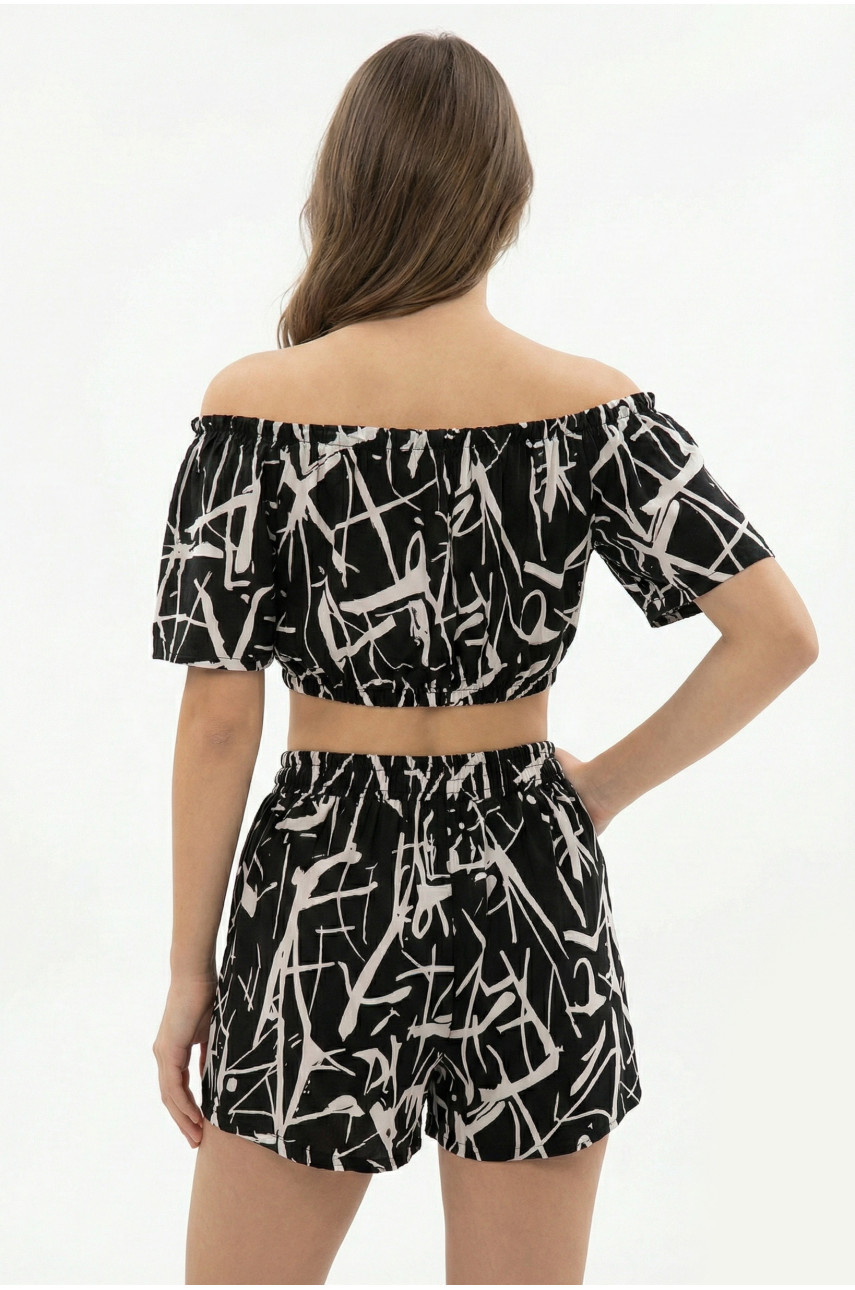 Костюм женский черно-белого цвета 1060 210254