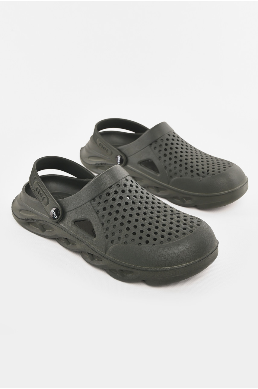 Кроксы мужские темно-зеленого цвета с-92 210260 Кроксы мужские темно-зеленого цвета с-92 210260