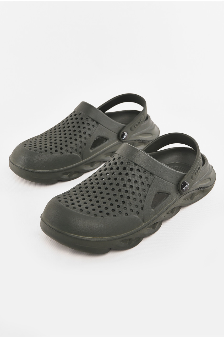 Кроксы мужские темно-зеленого цвета с-92 210260