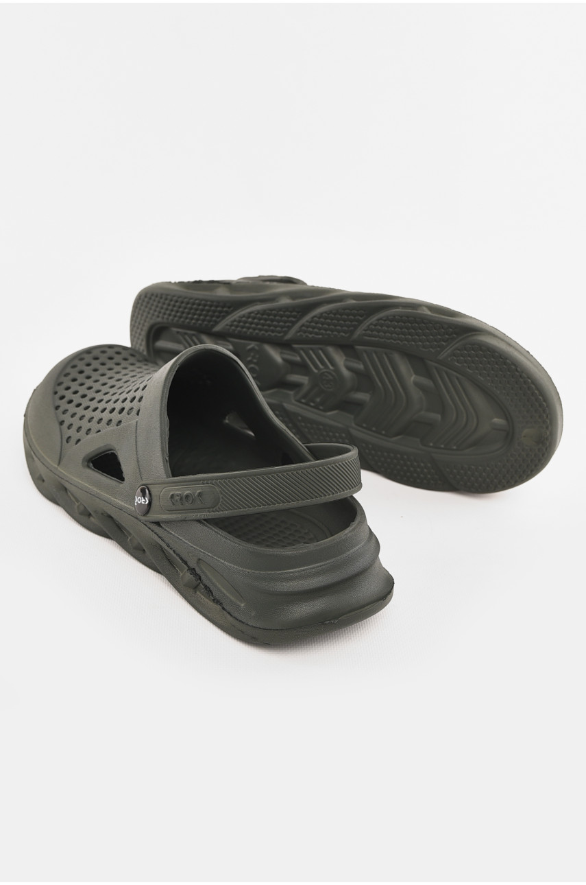 Кроксы мужские темно-зеленого цвета с-92 210260 Кроксы мужские темно-зеленого цвета с-92 210260