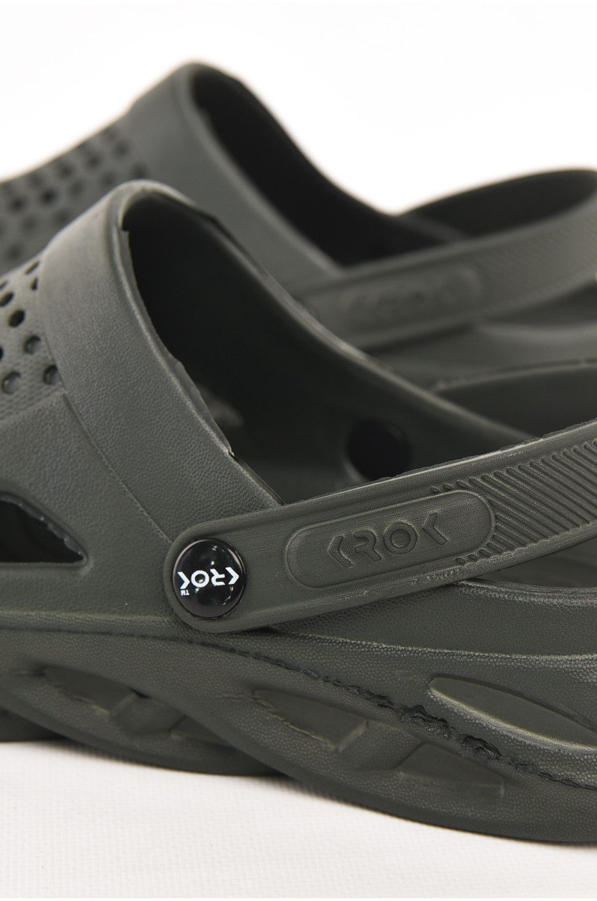 Кроксы мужские темно-зеленого цвета с-92 210260 Кроксы мужские темно-зеленого цвета с-92 210260