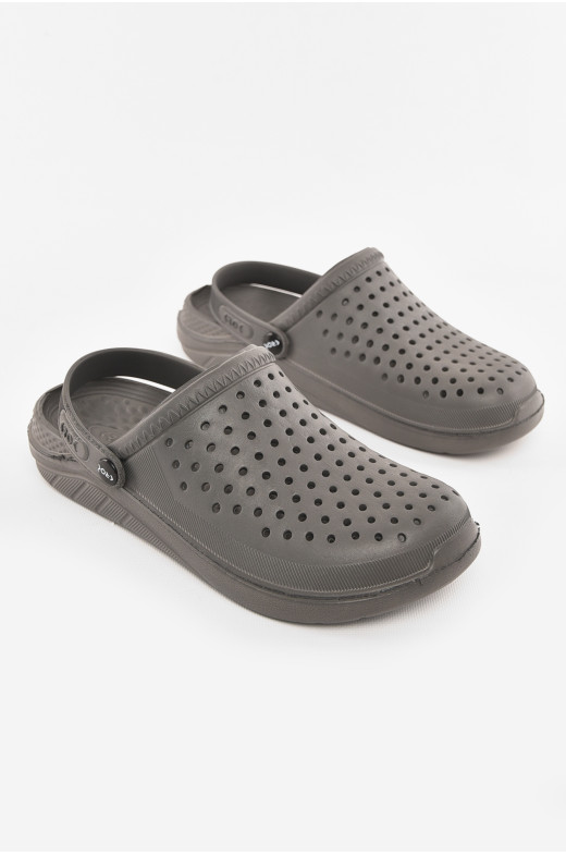 Кроксы мужские серого цвета с-68 210261