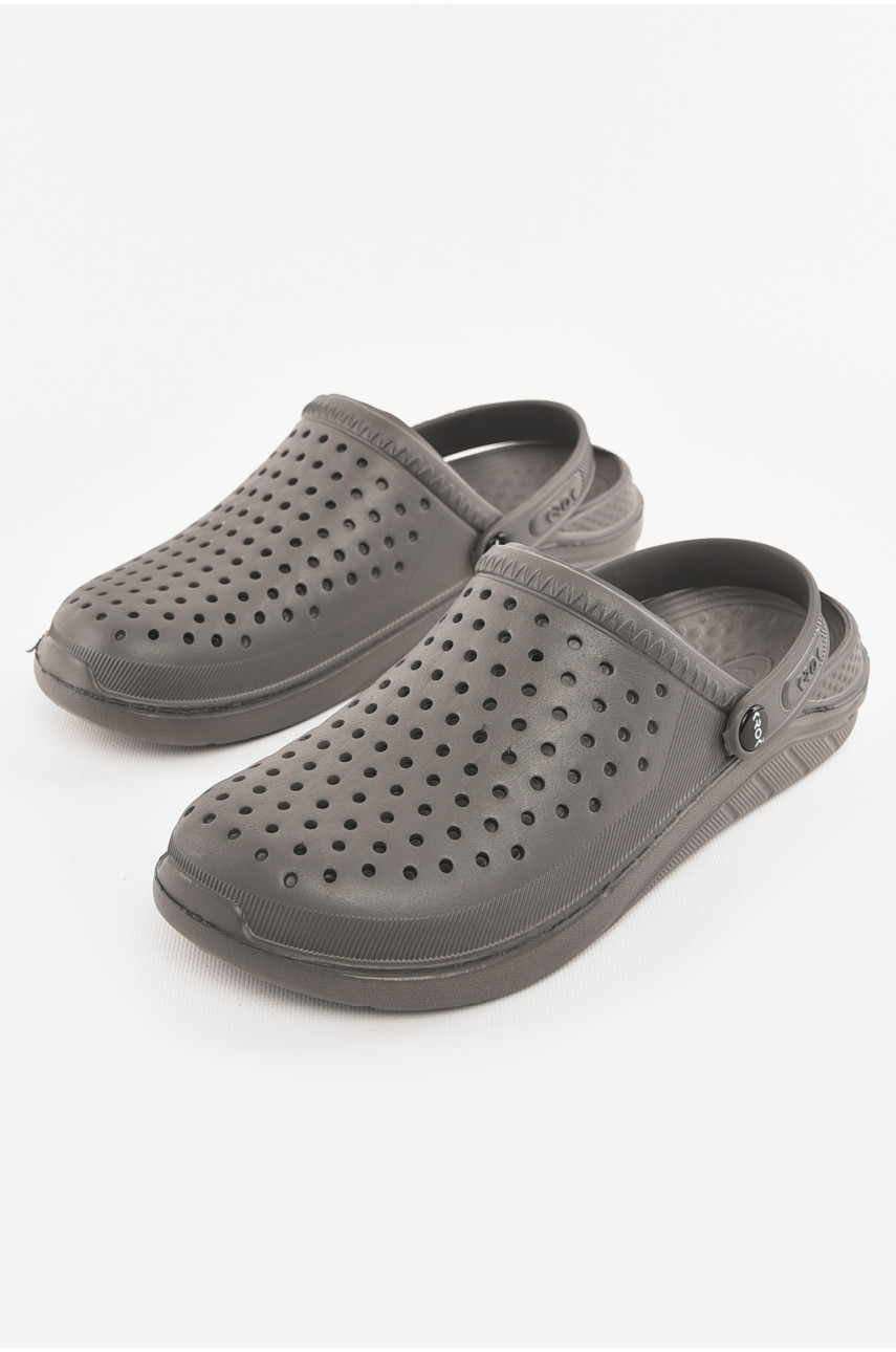 Кроксы мужские серого цвета с-68 210261