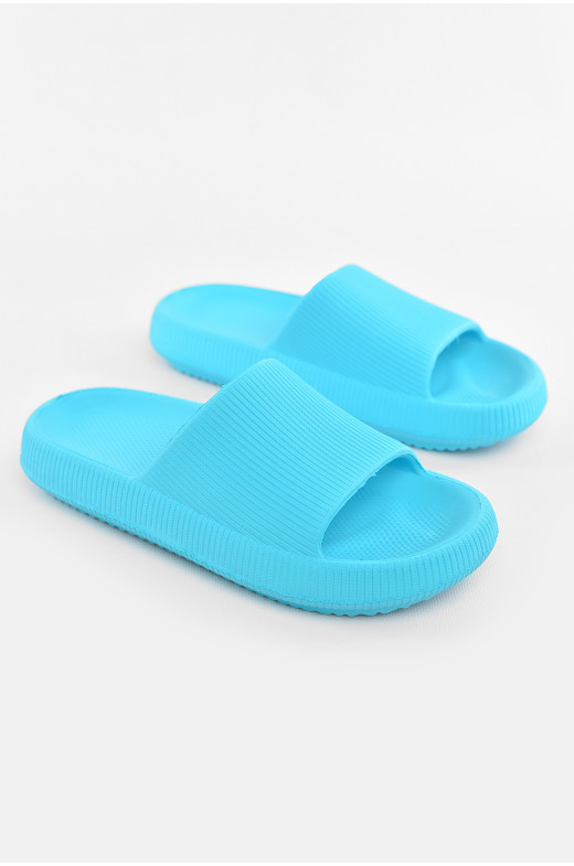 Шлепанцы пена женские голубого цвета с-88 210263