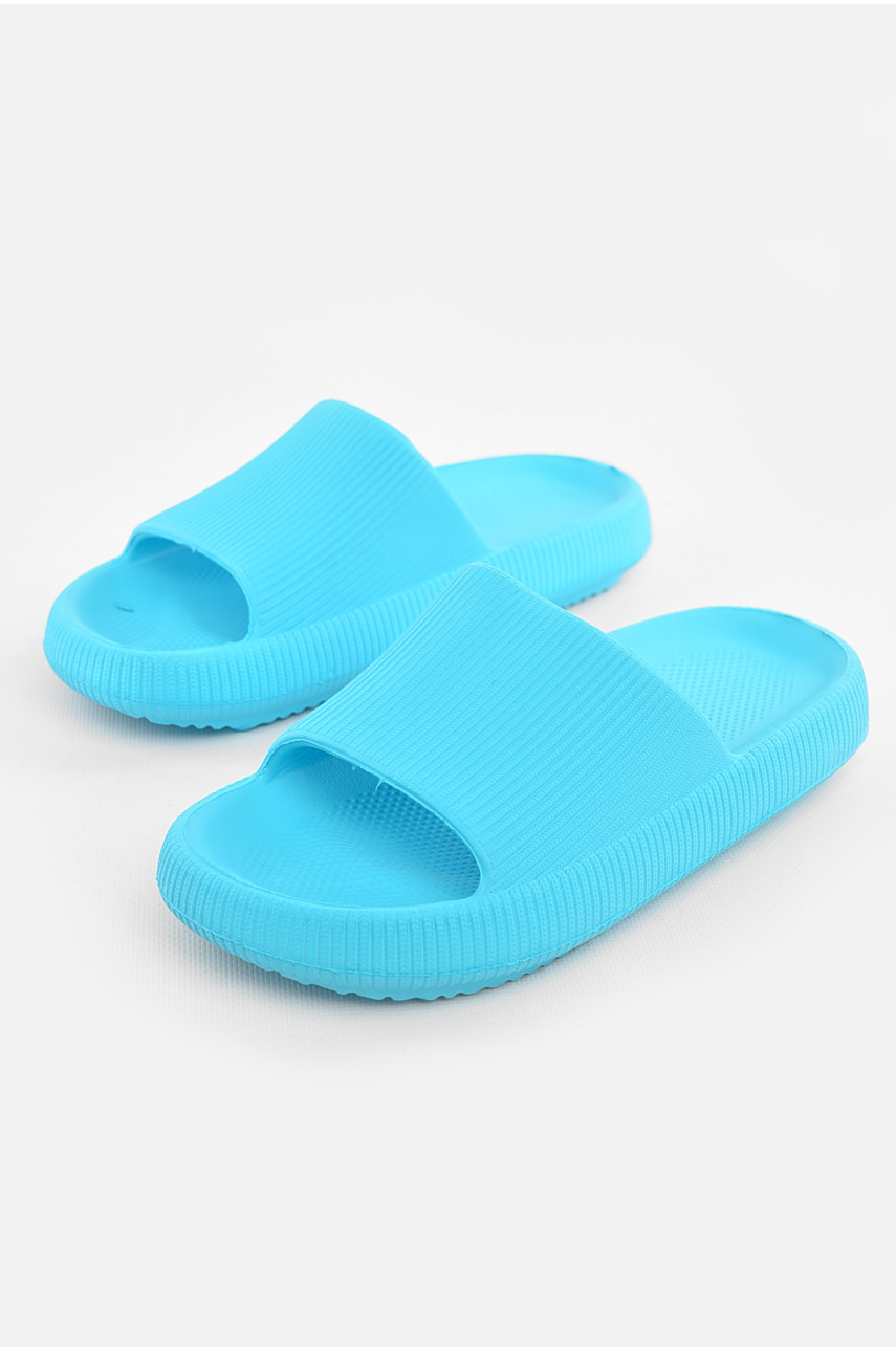 Шлепанцы пена женские голубого цвета с-88 210263