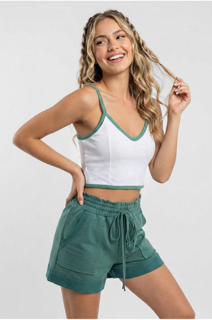 Костюм женский зеленого цвета 6407 210282