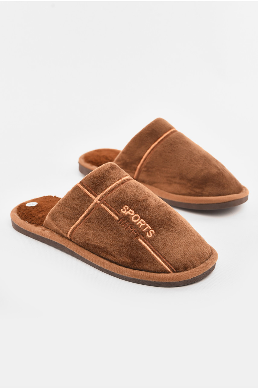 Капці кімнатні чоловічі коричневого кольору 43079-5 210291