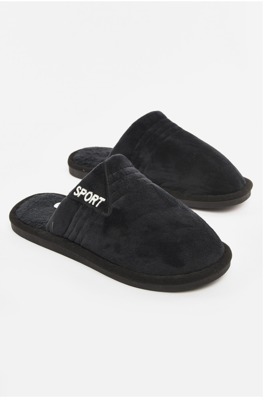 Капці кімнатні чоловічі чорного кольору 43079-4 210295