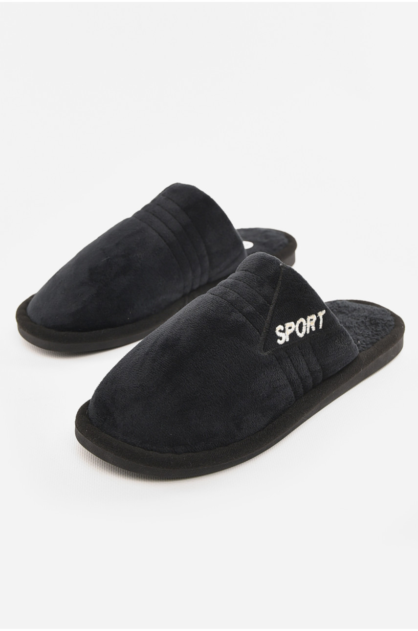 Капці кімнатні чоловічі чорного кольору 43079-4 210295