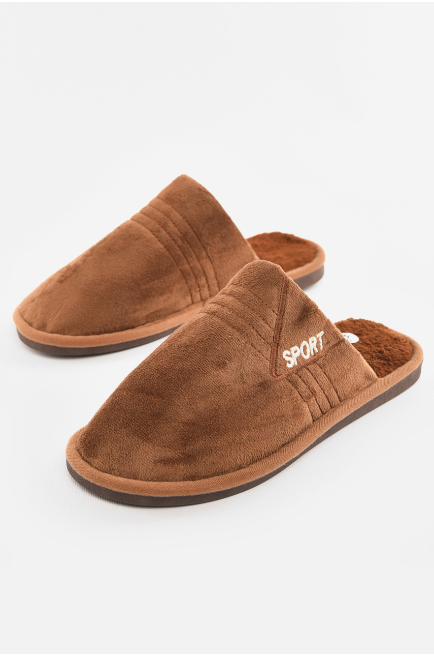 Капці кімнатні чоловічі коричневого кольору 43079-4 210297
