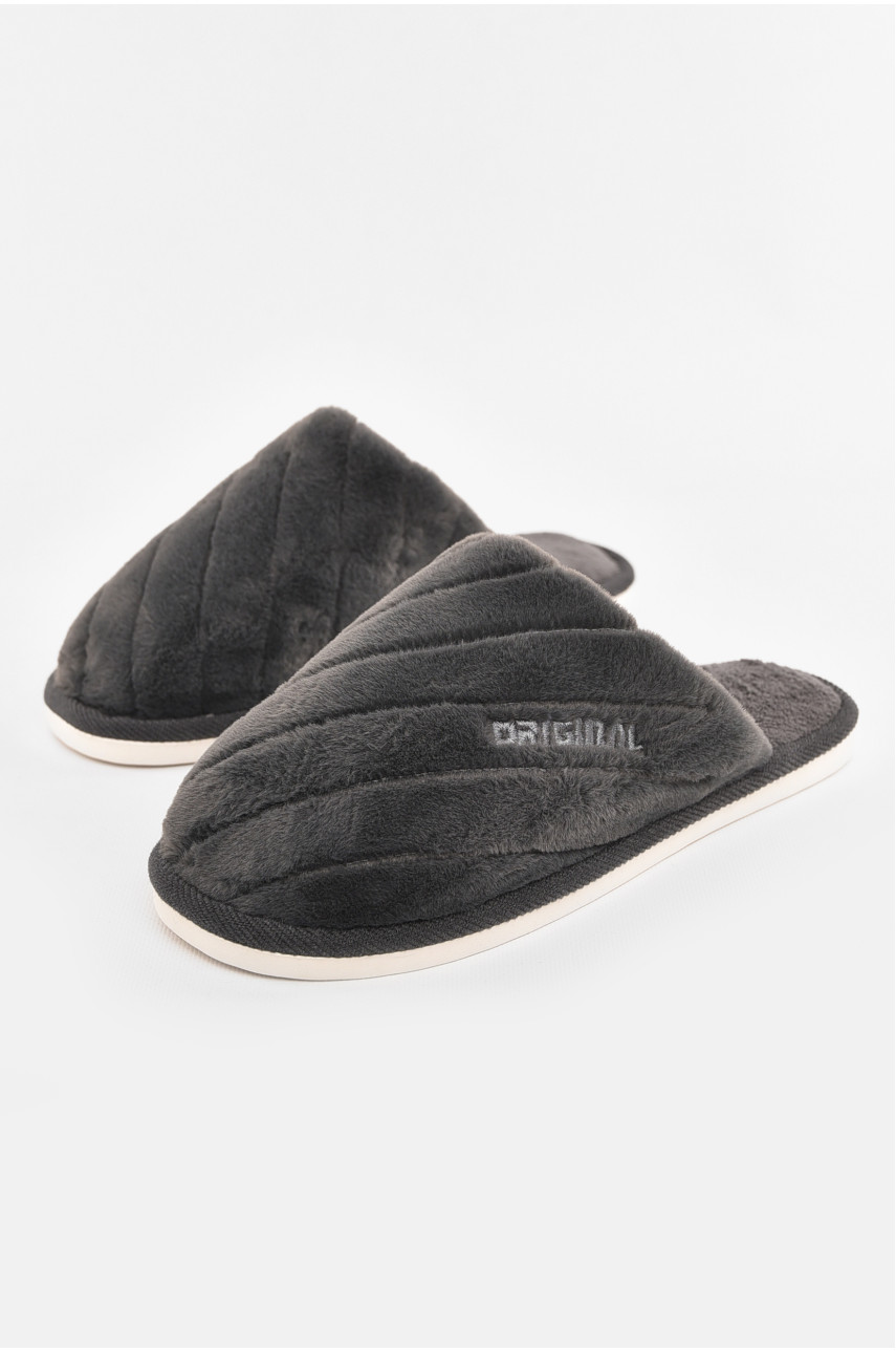 Капці кімнатні чоловічі сірого кольору D-382 210299