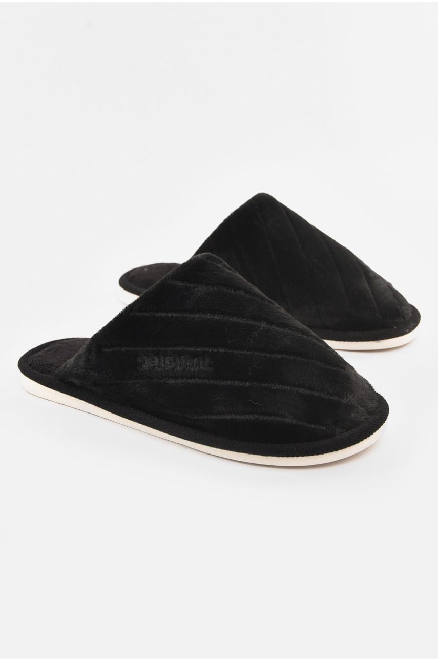 Капці кімнатні чоловічі чорного кольору D-382 210301