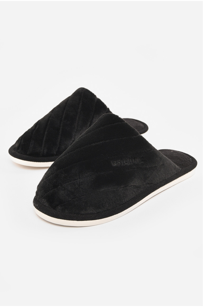 Капці кімнатні чоловічі чорного кольору D-382 210301