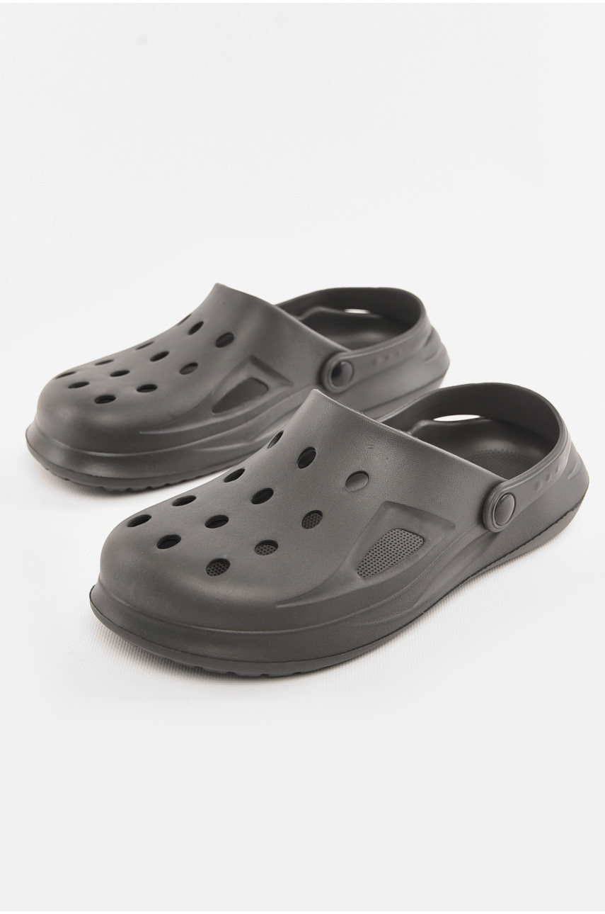 Кроксы мужские темно-серого цвета М-201 210302
