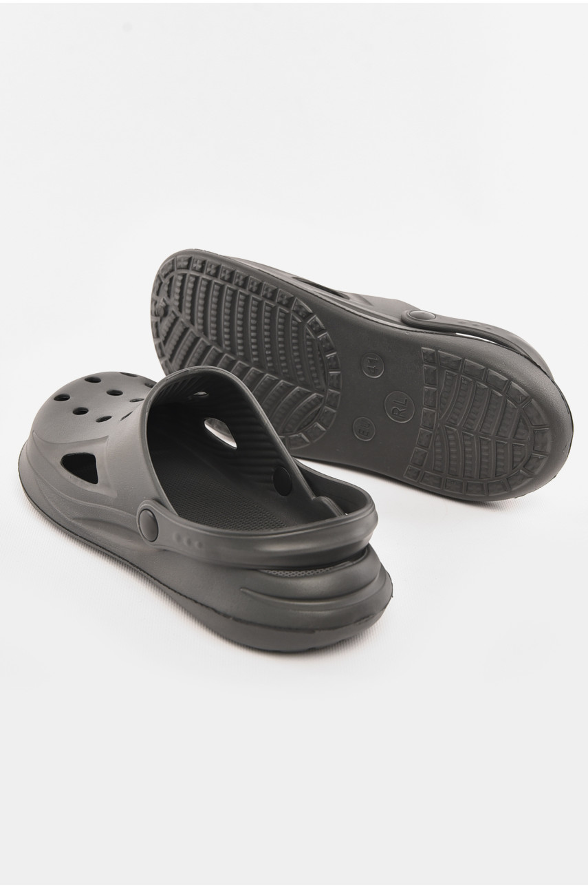 Кроксы мужские темно-серого цвета М-201 210302 Кроксы мужские темно-серого цвета М-201 210302