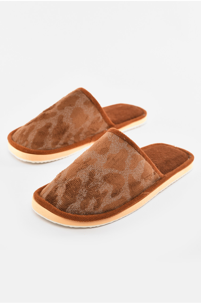 Тапочки комнатные мужские тёмно-коричневого цвета SP-009 210303