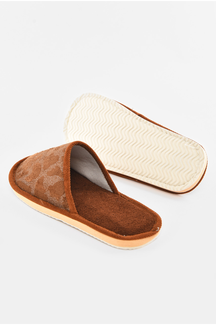 Тапочки комнатные мужские тёмно-коричневого цвета SP-009 210303