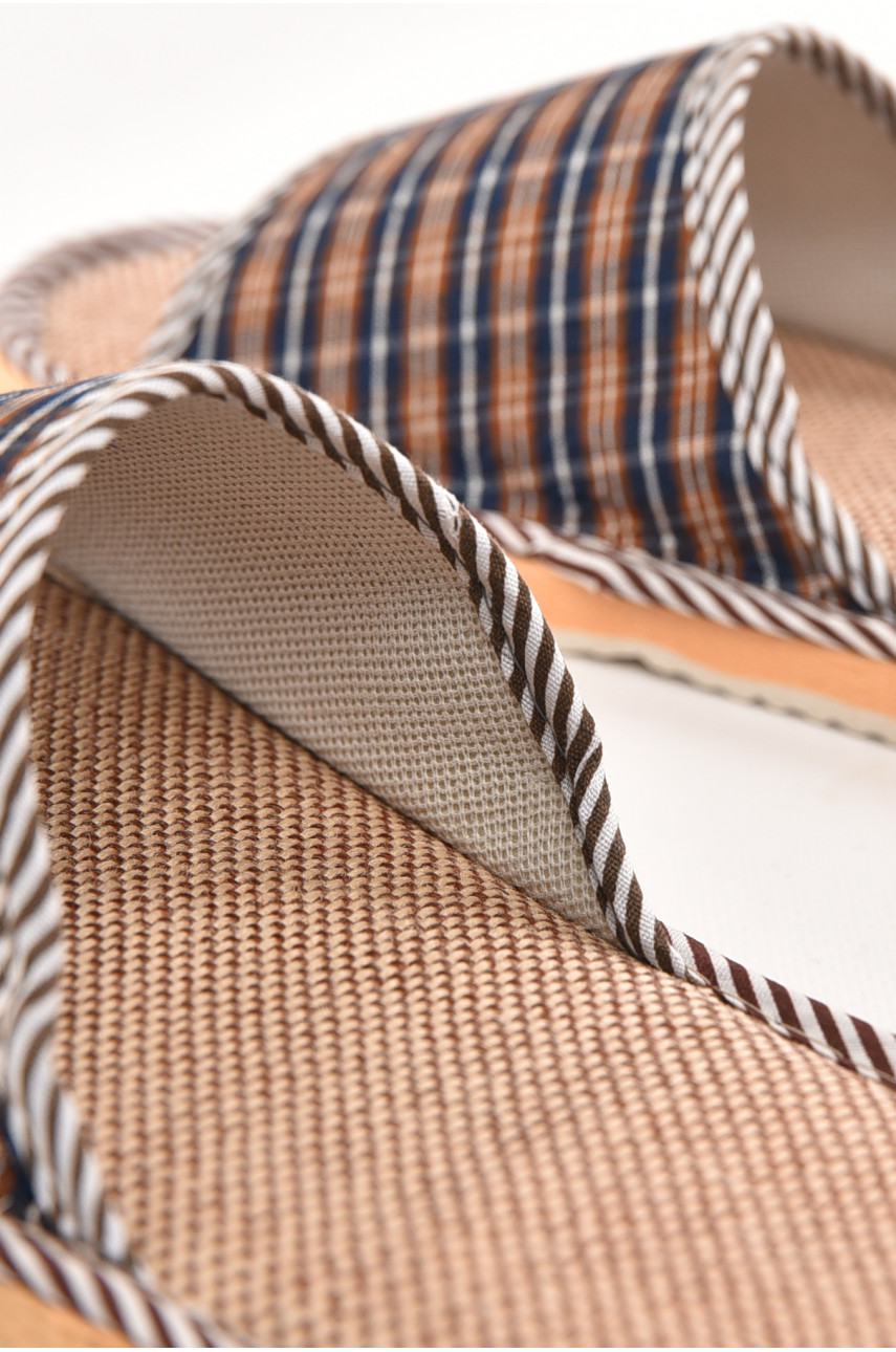 Тапочки комнатные мужские коричневого цвета 210306