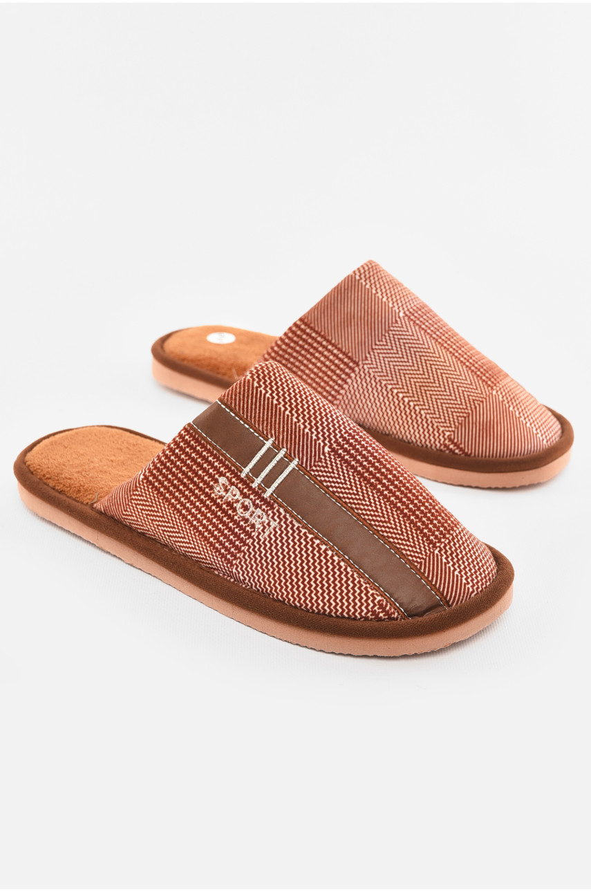 Тапочки комнатные мужские коричневого цвета 6171 210307