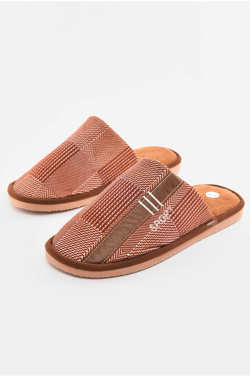 Тапочки комнатные мужские коричневого цвета 6171 210307