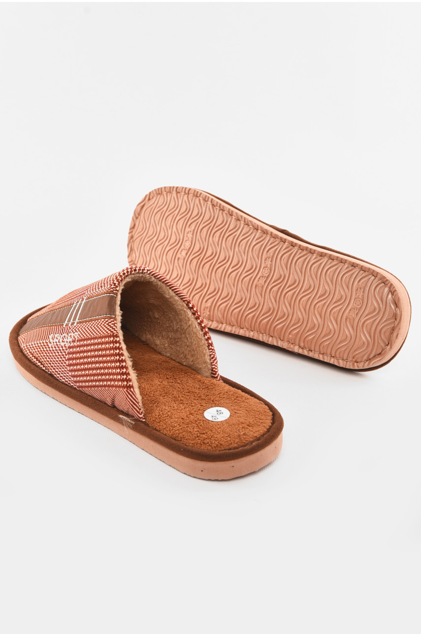 Тапочки комнатные мужские коричневого цвета 6171 210307