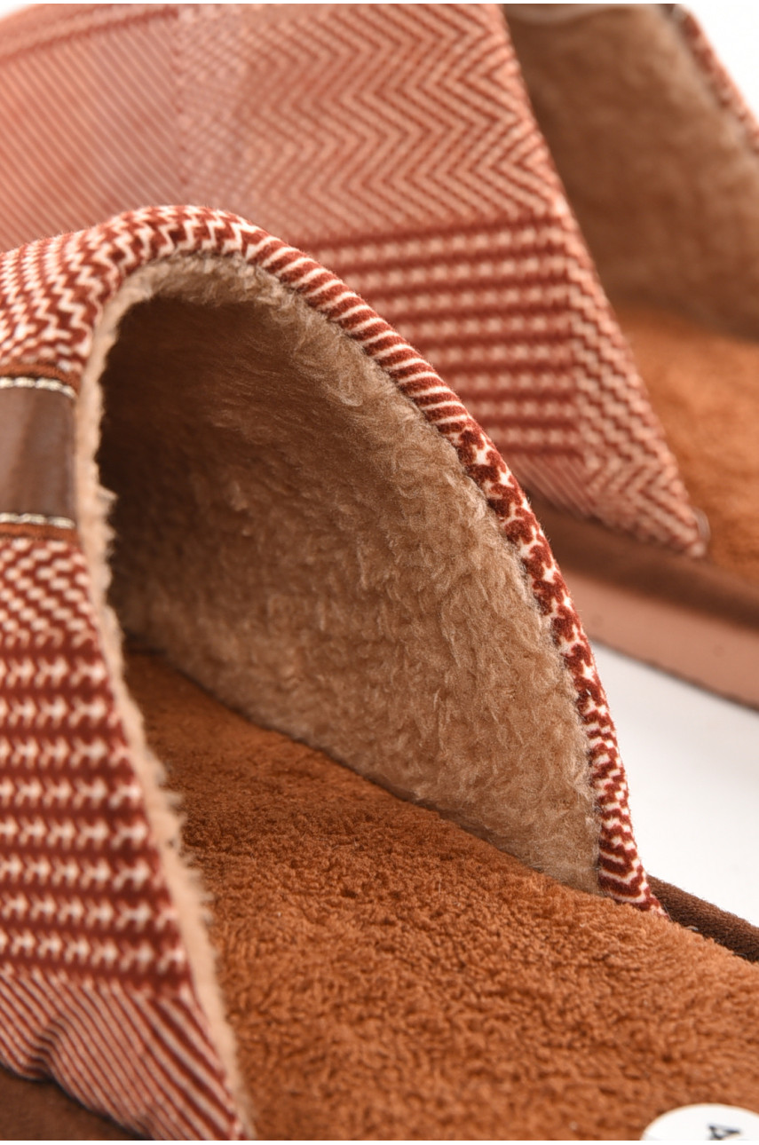 Тапочки комнатные мужские коричневого цвета 6171 210307