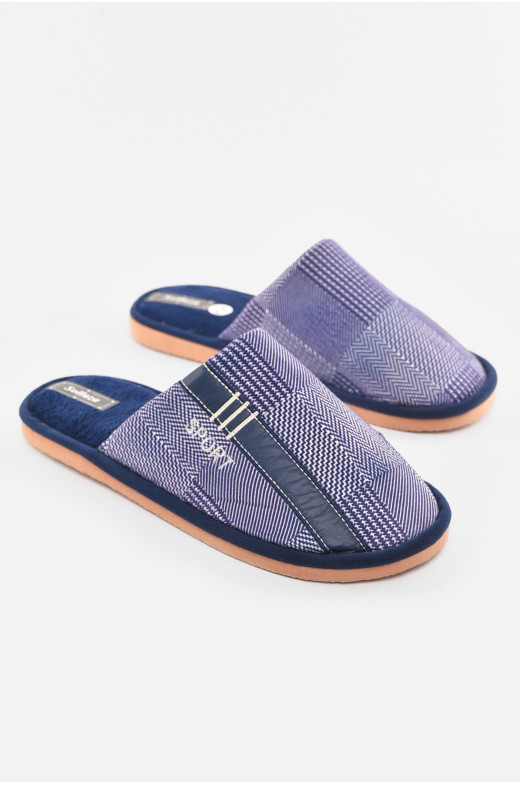 Тапочки комнатные мужские синего цвета 6171 210308