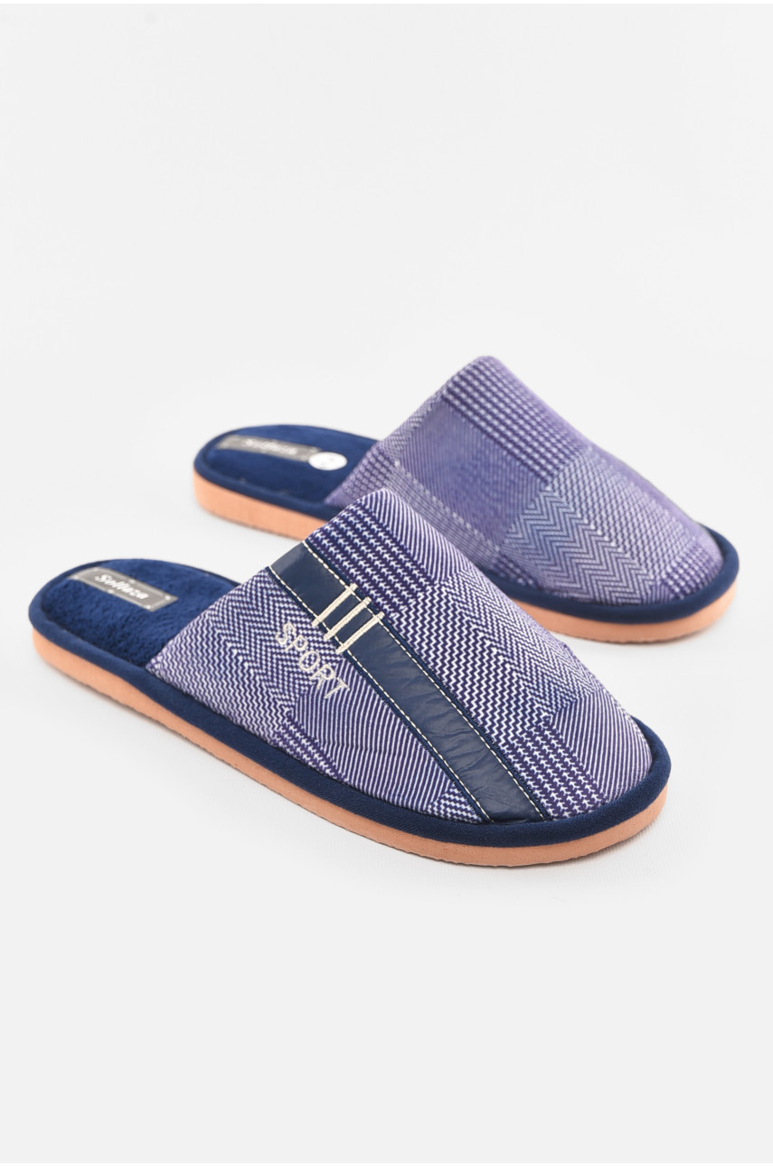 Тапочки комнатные мужские синего цвета 6171 210308