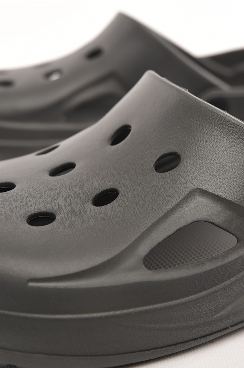 Кроксы мужские темно-серого цвета Уценка М-201 210310 Кроксы мужские темно-серого цвета Уценка М-201 210310