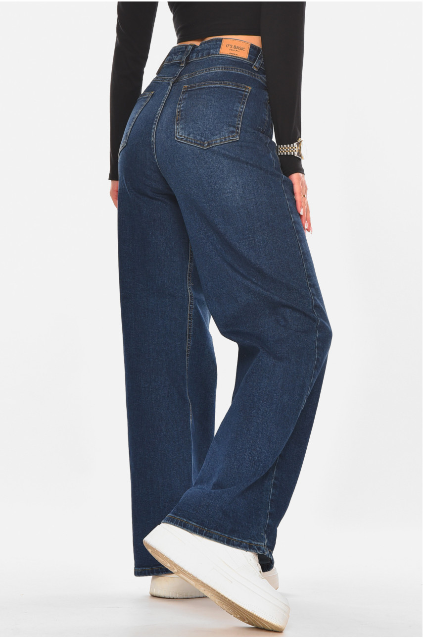 Джинси жіночі однотонні темно-синього кольору 2506 210318