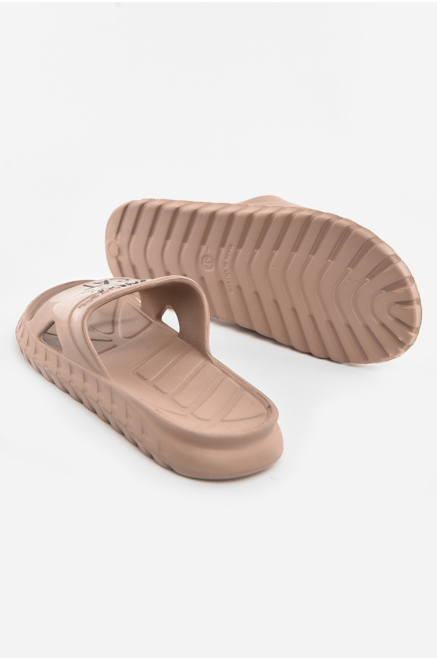 Шлепки пена женские бежевого цвета С-74 210321 Шлепки пена женские бежевого цвета С-74 210321