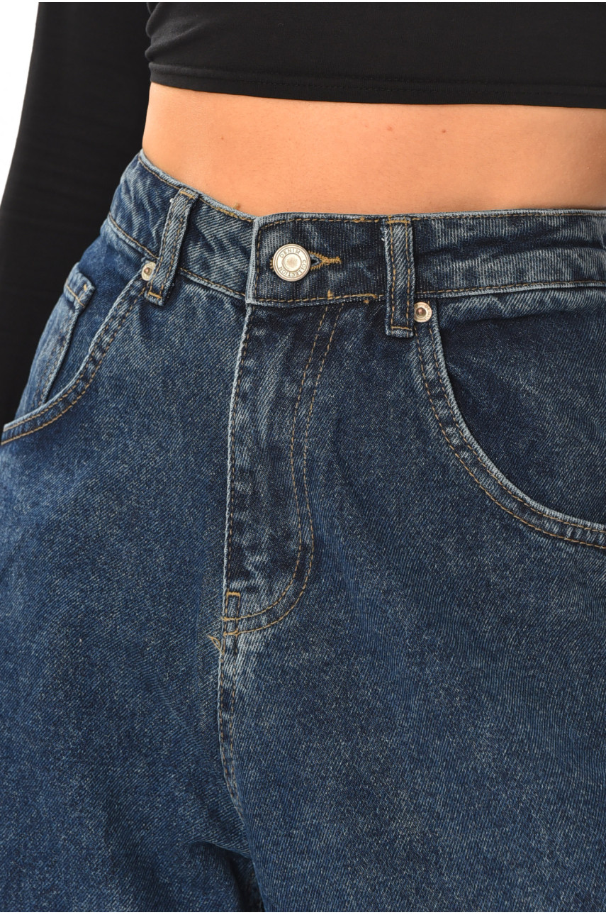 Джинси жіночі однотонні темно-синього кольору 4532 210323