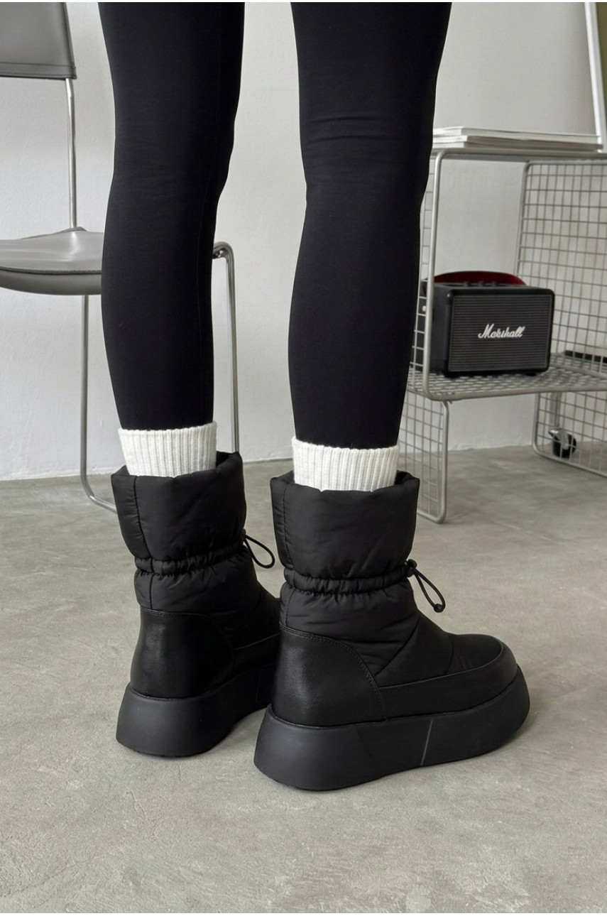 Дутики жіночі на хутрі чорного кольору 88609-2 210326