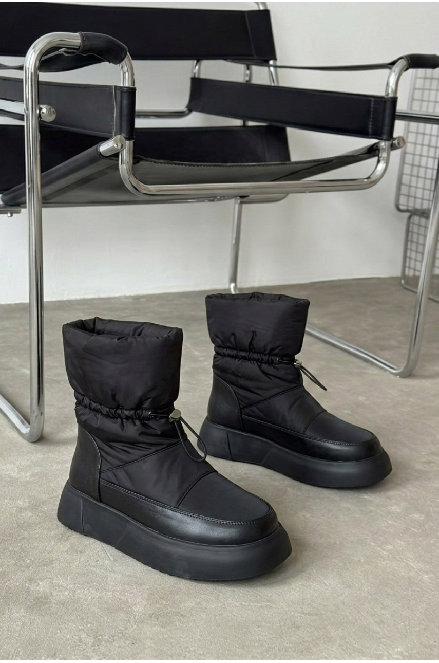 Дутики жіночі на хутрі чорного кольору 88609-2 210326