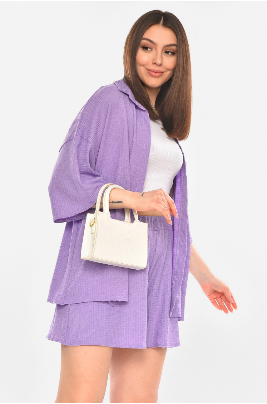 Костюм женский однотонный фиолетового цвета 2412 210336