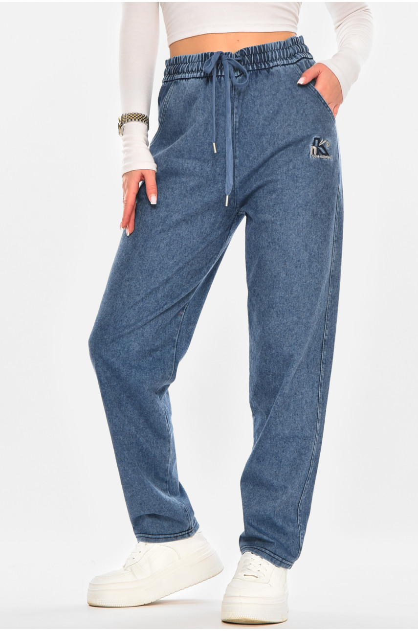 Джинси жіночі однотонні синього кольору TW25563 210338