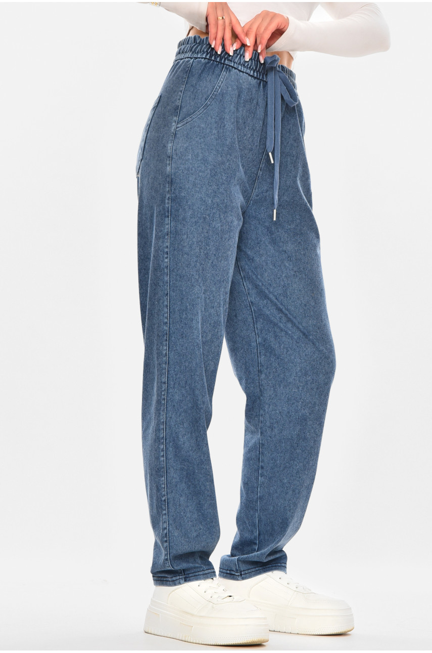 Джинси жіночі однотонні синього кольору TW25563 210338