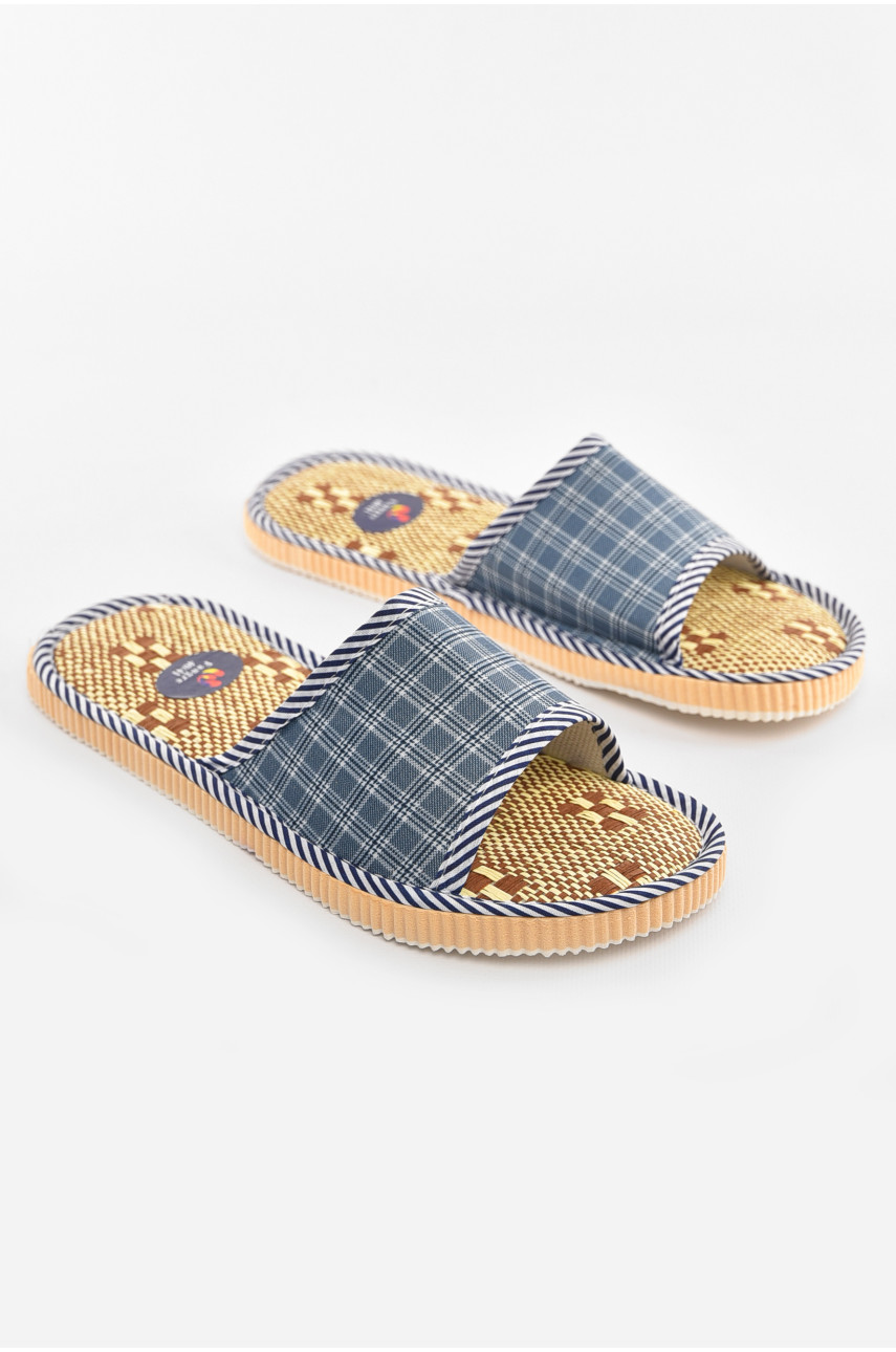 Тапочки комнатные мужские голубого цвета А8954 210343