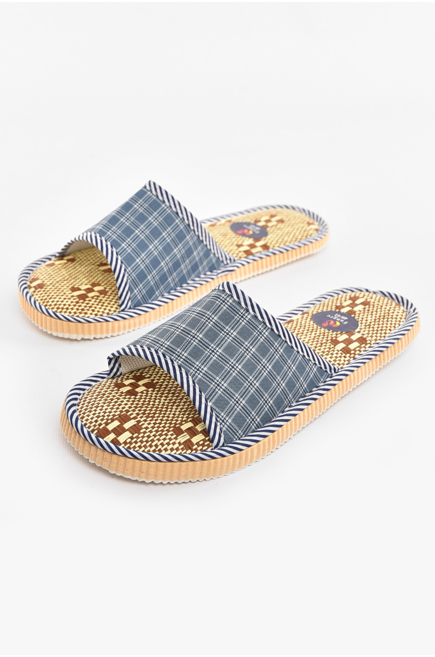 Тапочки комнатные мужские голубого цвета А8954 210343