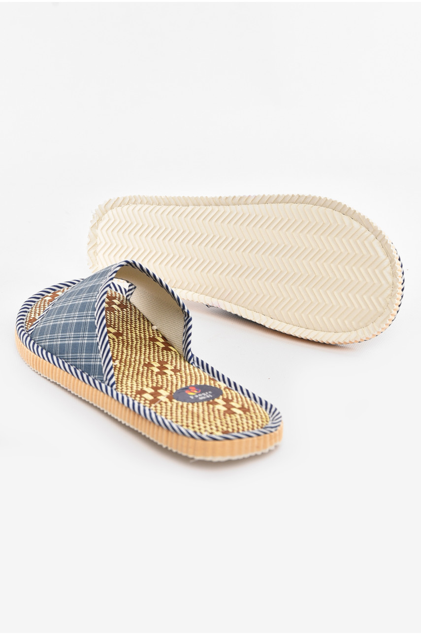 Тапочки комнатные мужские голубого цвета А8954 210343