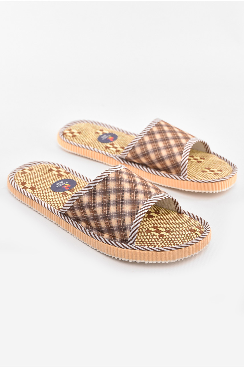 Тапочки комнатные мужские коричневый цвета А8954 210345