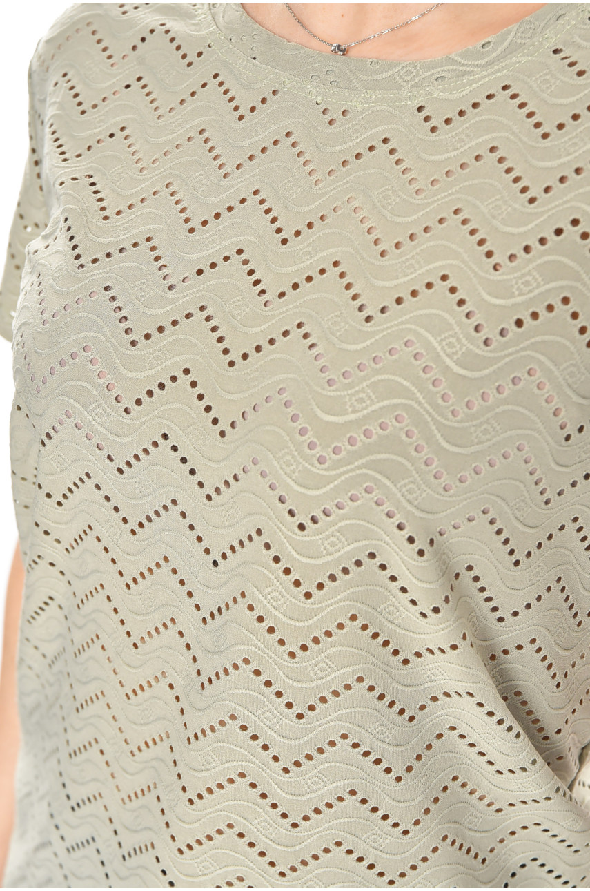 Футболка жіноча однотонна м'ятного кольору 2266 210349