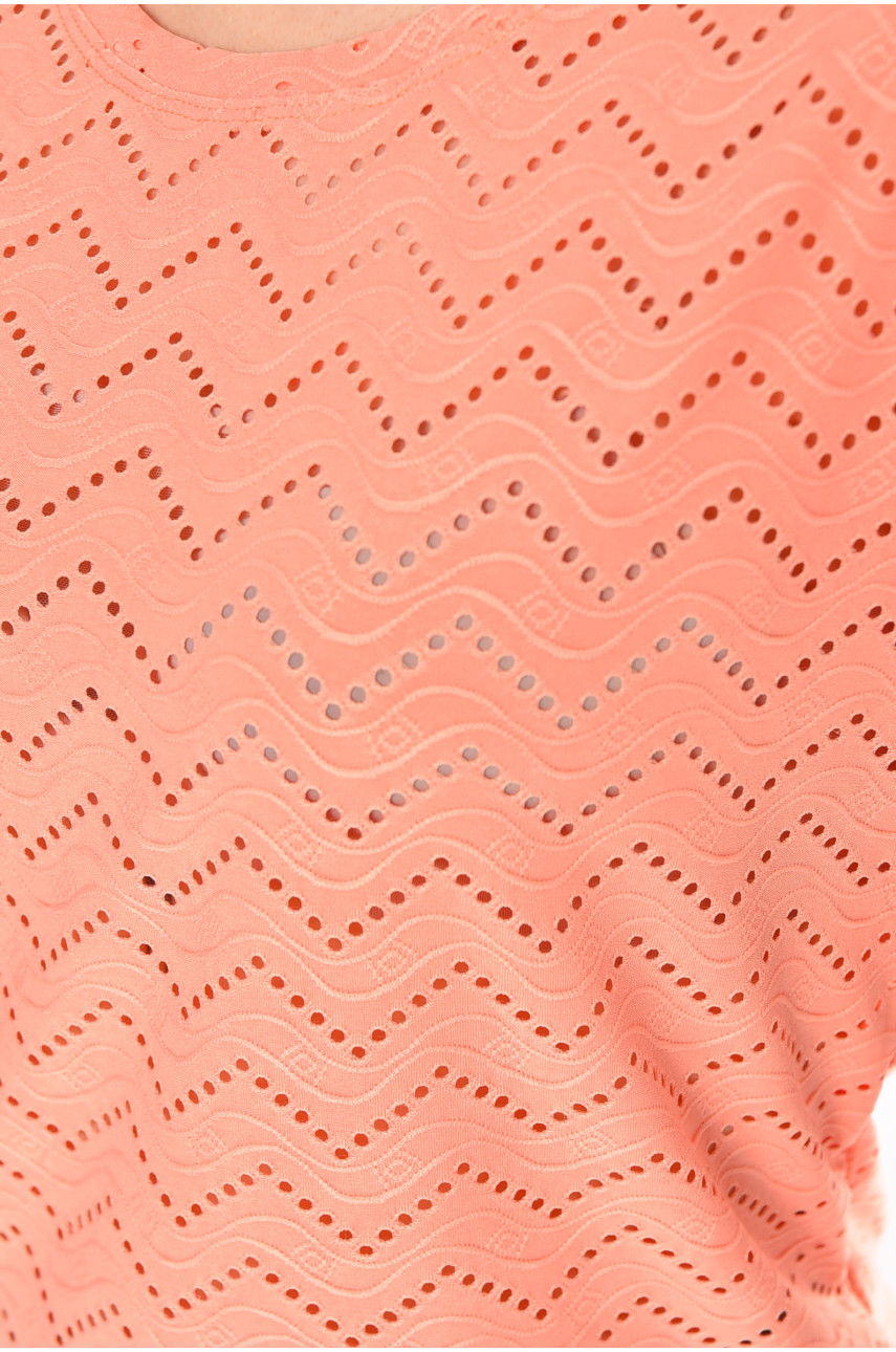 Футболка жіноча однотонна персикового кольору 2266 210350