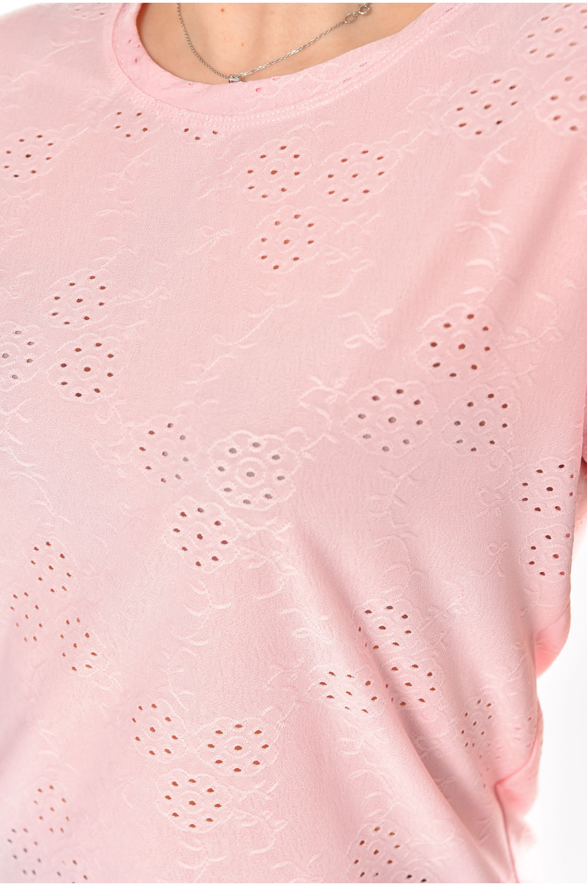 Футболка жіноча однотонна рожевого кольору 2268 210353