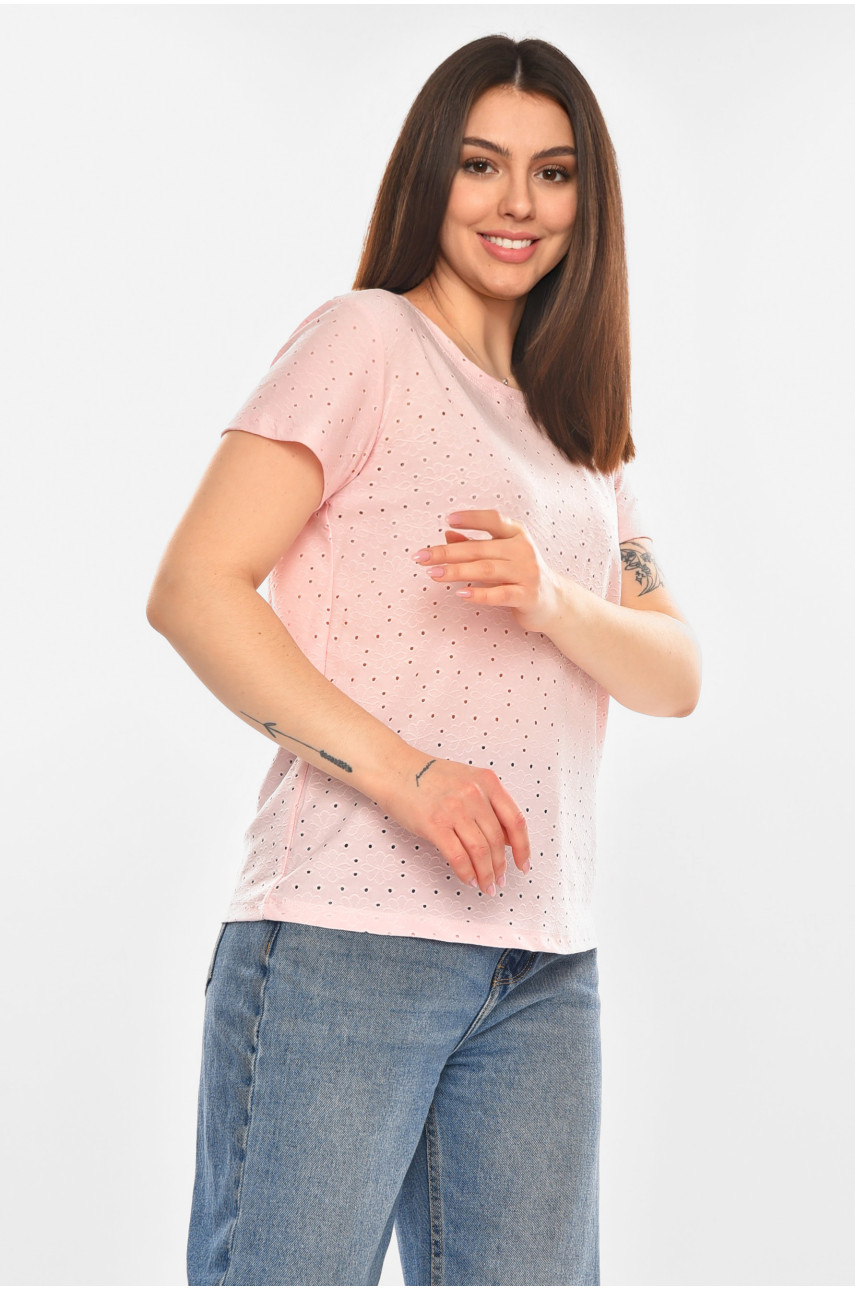 Футболка жіноча однотонна рожевого кольору 2269 210363
