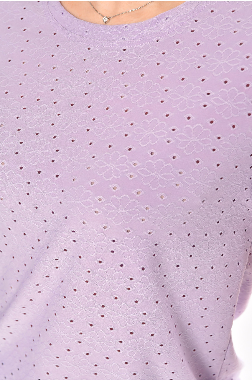 Футболка жіноча однотонна бузкового кольору 2269 210364