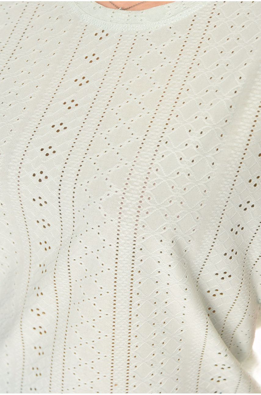 Футболка жіноча однотонна м'ятного кольору 2265 210366